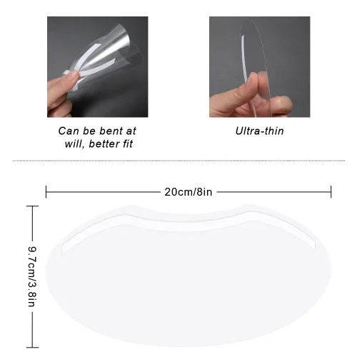 Miniatura 5 de 30 unidades de protectores faciales y oculares para ducha, viseras transparentes protectoras de maquillaje, protector de cejas para ducha