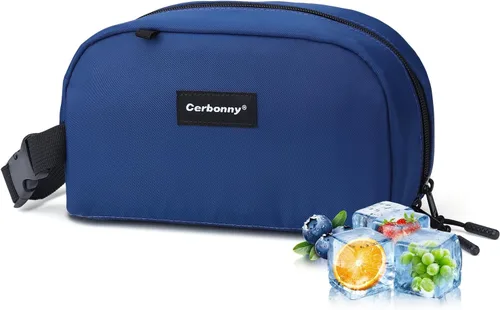 Miniatura 17 de Bolsa de almuerzo enfriadora - Congelable y aislada para viajes, niños/adultos, apta para yogur Rosa