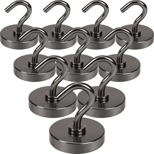 Miniatura 39 de NEOSMUK - Ganchos magnéticos de alta resistencia con imán de neodimio extrafuerte para colgar en refrigerador, caja de herramientas, crucero o Azul