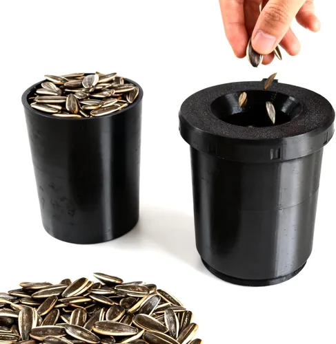 Miniatura 4 de Vaso portátil impreso en 3D con semillas de girasol, almacenamiento de 3.1 onzas y colector de carcasa de 1.1 onzas, soporte redondo de viaje