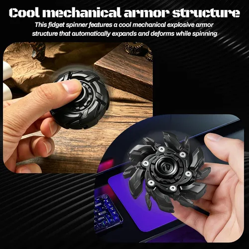 Miniatura 3 de EDC Fidget Sliders - Juguetes de metal para adultos para TDAH y ansiedad, autismo, alivio del estrés, juguetes de clicker, color negro