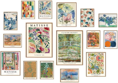 Canssape 16 pósteres de arte de pared Cottagecore para estética de habitación, carteles e impresiones artísticas para decoración de pared |