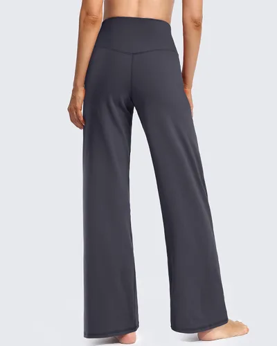 Miniatura 5 de Promover Pantalones de pierna ancha para mujer, pantalones de yoga con bolsillos, holgados, pantalones deportivos de descanso pequeñosregularesaltos
