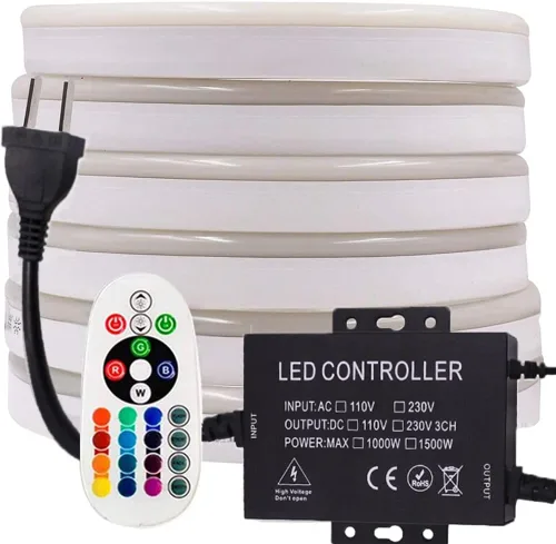 Miniatura 10 de Luces LED de neón, control remoto inteligente WiFi 110-130V RGB regulable, impermeable, 5050 60 LED/m, compatible con Alexa, Google Home, iOS