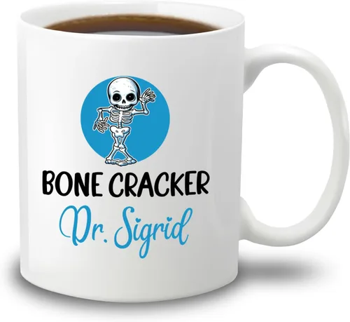Miniatura 18 de Taza de té blanca personalizada con nombre quiropráctico de 11 onzas, 15 onzas, taza de café quiropráctico personalizada, taza de café quiropráctica