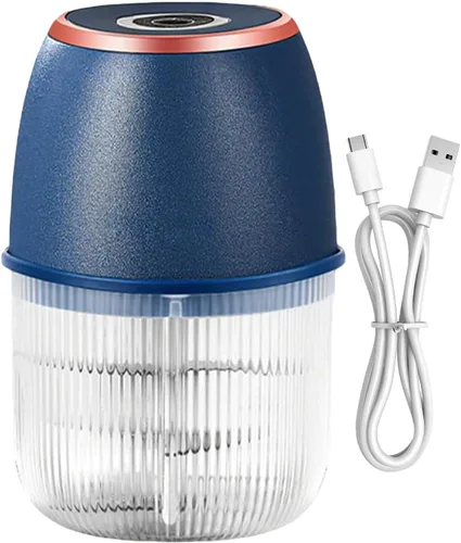 Picadora eléctrica de ajo | Procesador de alimentos de 11.8 fl oz Trituradora de verduras de cocina - Máquina trituradora de cebolla pequeña | para