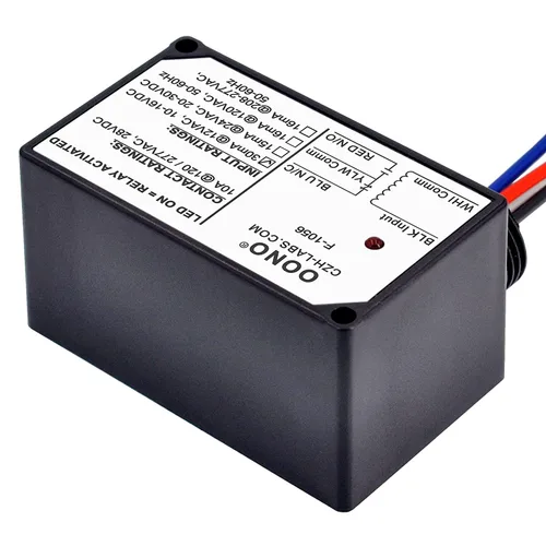 Miniatura 6 de Módulo de relé de potencia SPDT de 10 A, carcasa de plástico y precableado (AC/DC 12 V)