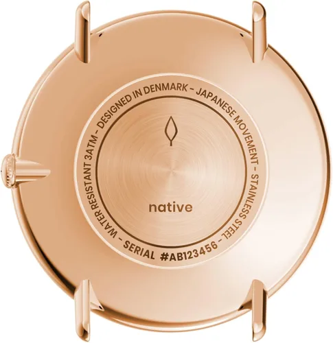 Miniatura 3 de Nordgreen Reloj nativo escandinavo de oro rosa con correas intercambiables