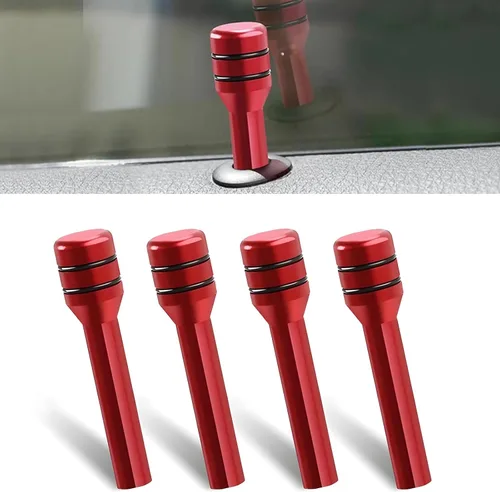 Paquete de 4 pomos para cerradura de puerta de automóvil, 1.93 x 0.47 pulgadas, pines personalizados para cerradura de puerta interior, decoración