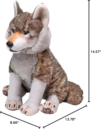 Miniatura 2 de Wild Republic Colección de artista, lobo, regalo para niños, 15 pulgadas, juguete de peluche, botellas de agua recicladas