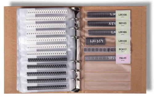 Miniatura 9 de Libro de surtido de resistencias, condensadores y componentes electrónicos SMD 1206 - 5435 piezas, Libro 1206