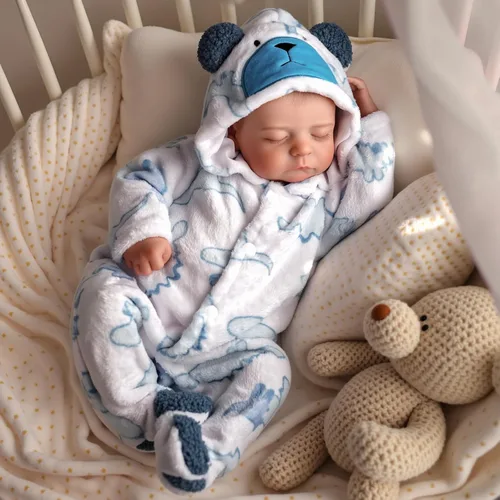Miniatura 4 de BABESIDE Muñecas de bebé reborn niño, de 20 pulgadas, muñeca realista recién nacida de vida real, posable, muñeca realista de vinilo suave de cuerpo