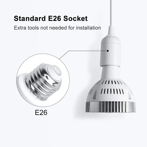 Miniatura 5 de CANAGROW - Luz LED de cultivo de espectro completo de 35 W para plantas de interior, lámparas de cultivo para invernaderos hidropónicos, plantas