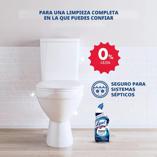Miniatura 7 de Lysol Limpiador de inodoro, suministros de limpieza de baño de máxima resistencia, limpiador de taza de inodoro en gel adherente, esencial