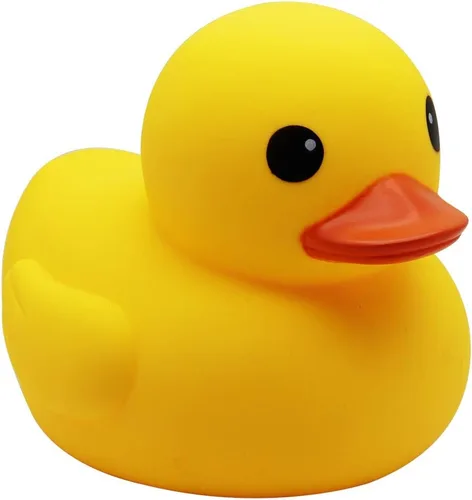 Miniatura 2 de Juguete de baño de pato Happy Trees Pato de baño grande Pato de goma chirriante para baby shower, 18 cm