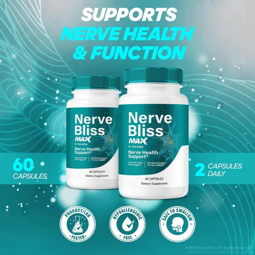 Miniatura 3 de Nerve Bliss Max - Cápsulas oficiales de Nervebliss para neuropatía con una mezcla natural para comodidad diaria y apoyo general para la salud