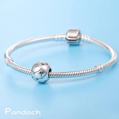 Miniatura 3 de Pandach 12 Zodiac Sign Birthday Charms 925 Sterling Silver Birthstone Charms Fits Women's Charm Bracelet Necklace Bangle Gifts for Girls Friends