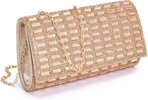Bolsos de noche para mujer, bolso cruzado brillante con diamantes de imitación, bolso cruzado para boda, graduación, fiesta, club
