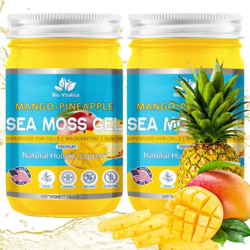 Miniatura 15 de BioVitalica - Gel orgánico de musgo marino irlandés de 12 onzas, fabricado en Estados Unidos, Dr.Sebi Wildcrafted Seamoss - Superalimento vegano