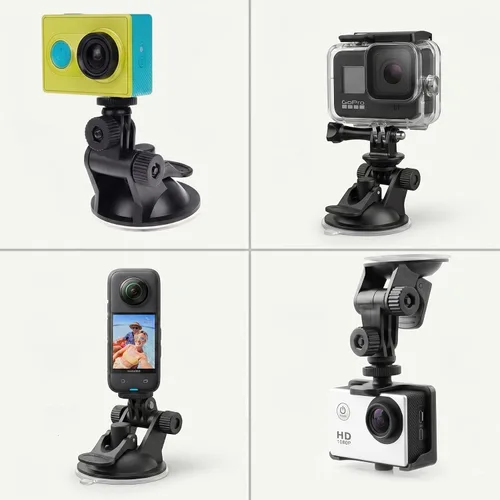 Miniatura 5 de Soporte de ventosa para Gopro montaje de parabrisas para montaje en parabrisas Dash Cam Action Cam Soporte de videocámara y cordón para Gopro Hero