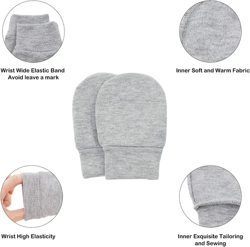 Miniatura 7 de Conjunto de gorro y manoplas para bebé, gorro de bebé para recién nacido, gorro de invierno
