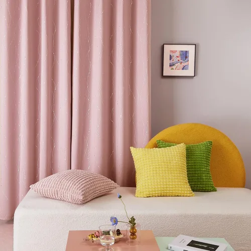 Miniatura 3 de Deconovo Cortinas blackout cortas para ventanas pequeñas, 45 pulgadas de largo, con aislamiento térmico y bloqueo de luz