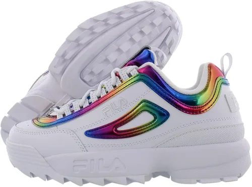 Fila Disruptor II Chrome - Zapatos para mujer, talla 8.5, color blancomulti, BlancoMulticolor