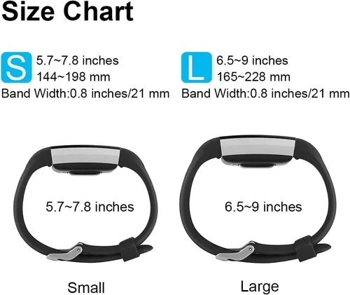 Miniatura 7 de Paquete de 6 correas deportivas compatibles con Fitbit Charge 2, pulseras de repuesto ajustables para mujeres y hombres, pequeñas y grandes