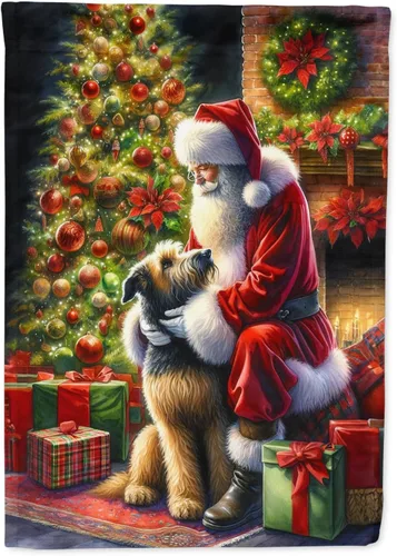 Miniatura 110 de Caroline's Treasures DAC4159CHF - Bandera de casa de Husky siberiano y Papá Noel para porche, grande, para colgar en la pared, poliéster