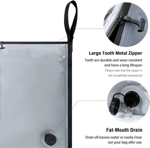 Miniatura 3 de Bolsa enfriadora térmica Buffalo Gear para peces, 40x18 pulgadas 48x18 pulgadas, a prueba de fugas, bolsa portátil impermeable, mantiene el hielo