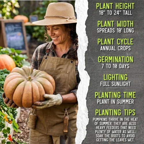 Miniatura 7 de Seed Needs Semillas de calabaza para plantar calabazas de cuento de hadas, reliquia sin OMG y semillas de vegetales Cucurbita sin tratar para Cuento