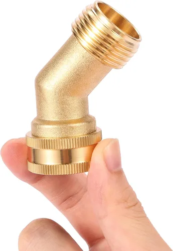 Miniatura 2 de Codo de manguera de jardín de 45 grados, elimina el estrés y la tensión en los accesorios de manguera de entrada de agua de RV, GHT de 3/4 pulgadas