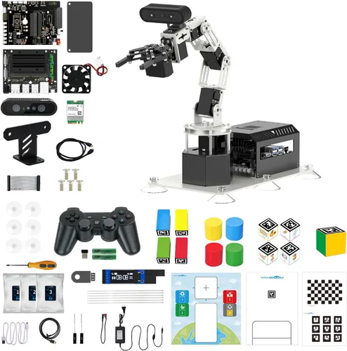 Miniatura 19 de Yahboom 6DOF Kit de brazo robótico de programación 3D, agarre adaptativo 3D, inteligencia incorporada, modelo de IA grande para ingenieros mecánicos