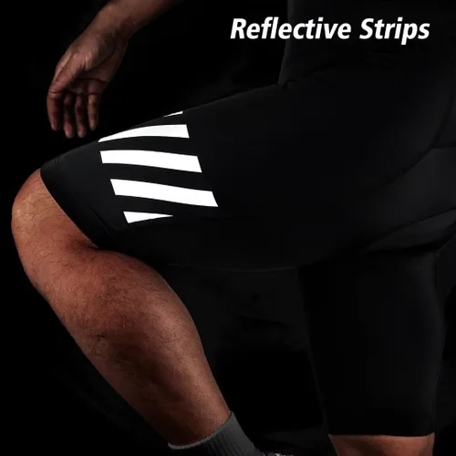 Miniatura 3 de ROTTO Pantalones cortos de ciclismo para hombre con acolchado de gel