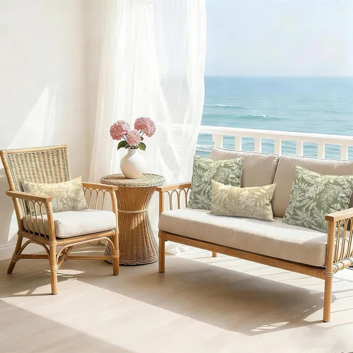 Miniatura 981 de Juego de 2 almohadas para exteriores de 16 x 16 pulgadas, repelentes al agua con interiores, para muebles de patio, hogar, jardín, geometría bohemia