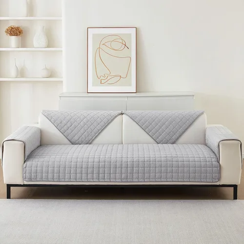 Miniatura 10 de MIFXIN Fundas para reposabrazos, funda de terciopelo antideslizante para sofá, protector de muebles para sofá de 3 plazas, sofá biplaza reclinable