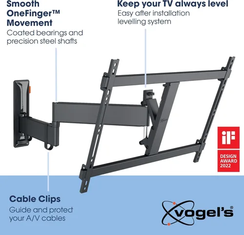 Miniatura 3 de Vogel's Comfort TVM 3645 - Soporte de pared para televisores de 40 a 77 pulgadas, máx. 77.2 lbs (77.2 lbs), giratorio hasta 180º, soporte de pared