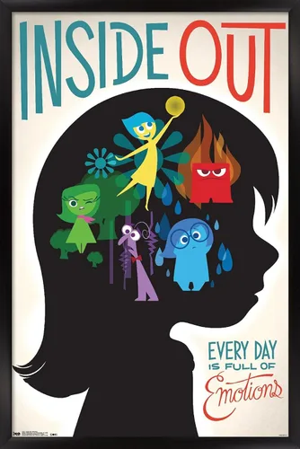 Miniatura 7 de Trends International Disney Pixar Inside Out - Póster de pared de emociones, 14.725 x 22.375 pulgadas, versión enmarcada de madera de granero