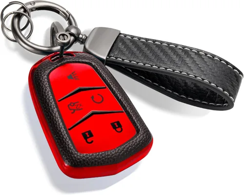 Miniatura 45 de Funda para llavero Nissan con llavero de cuerda trenzada de metal de lujo, funda suave mejorada para llave Nissan (solo 3 botones)