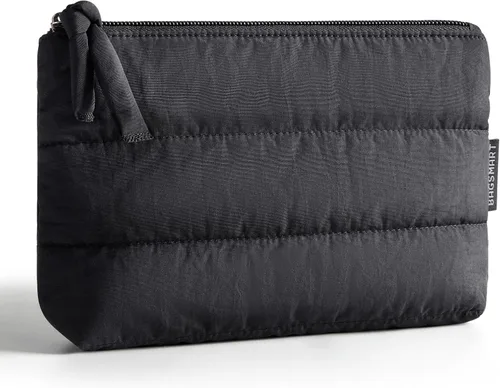 Miniatura 18 de BAGSMART Pequeña bolsa de maquillaje, neceser portátil esponjoso con cierre de cremallera con encanto, organizador de viaje resistente al agua