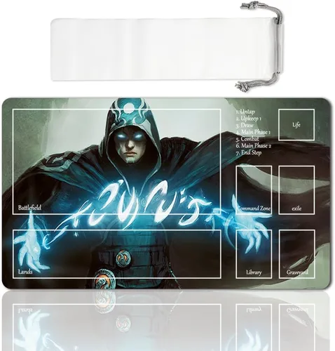 Miniatura 30 de Juego de mesa MTG Playmat Games Tamaño 60X35 cm CCG Compatible para TCG RPG CCG Play Mats (Ajani Steadfast-Zone)