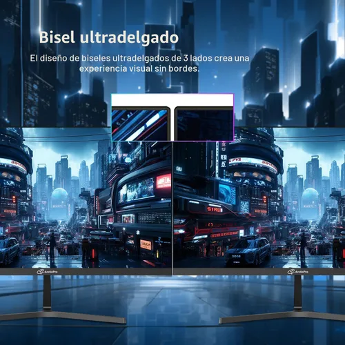 Miniatura 7 de ArcticPro Monitor de 22 pulgadas de 120 Hz, monitor de computadora Full HD (1920 x 1080p), 99% sRGB, contraste 4000:1, sin marco de 3 lados, ultra