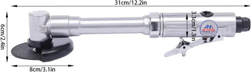 Miniatura 4 de Amoladora angular neumática, herramienta de corte neumática de 18000RPM 90PSI, máquina de corte de 3 "/75 mm con mango largo para pulido, corte