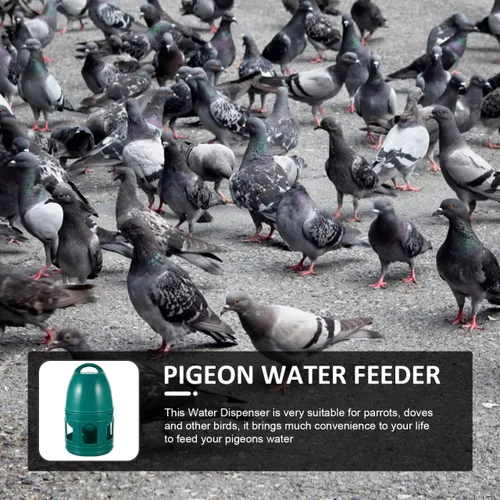 Miniatura 3 de Comedero de agua de paloma de 6.24 pulgadas, dispensador colgante de plástico para pájaros, para uso en el hogar, exterior, codorniz, accesorio