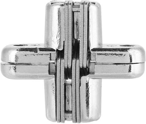 Miniatura 8 de Bisagras ocultas de aleación de zinc de 180 grados Bisagra de puerta cruzada oculta invisible Kit de gabinete de muebles de fácil instalación (S)