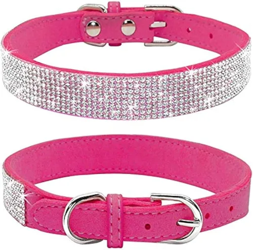 Miniatura 39 de Collares Pequeños para Perros Femeninos, Lindo Cristal de Rinstone con Pajarita de Diamante de Brillo para Cachorros para XXS XS Perros Pequeños