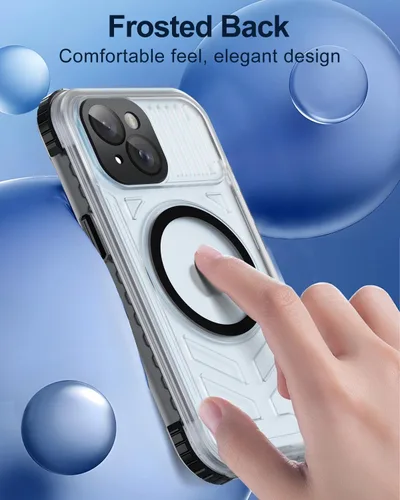 Miniatura 6 de Funda impermeable para iPhone 15 con Magsafe, protector de pantalla, cordón, IP68 militar de cuerpo completo a prueba de golpes, para deportes