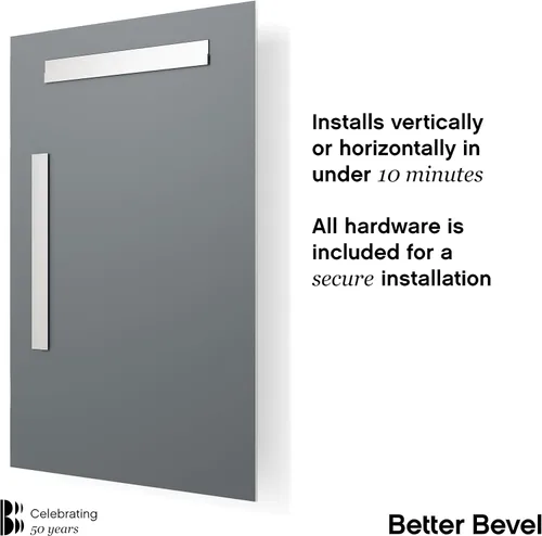 Miniatura 3 de Better Bevel - Espejo rectangular sin marco, espejo de pared de baño de 20 x 30 pulgadas con borde biselado Rectángulo - Borde biselado