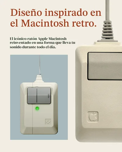 Miniatura 4 de Spigen Funda para AirPods Pro 3, Classic LS compatible con AirPods Pro de 3ª generación (2025) inspirada en el diseño clásico de mouse Macintosh