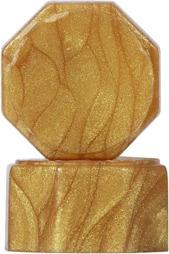 Miniatura 3 de Yoption 300 cuentas de cera octágono con 4 velas y 2 cucharas de fusión para sello de cera (dorado)